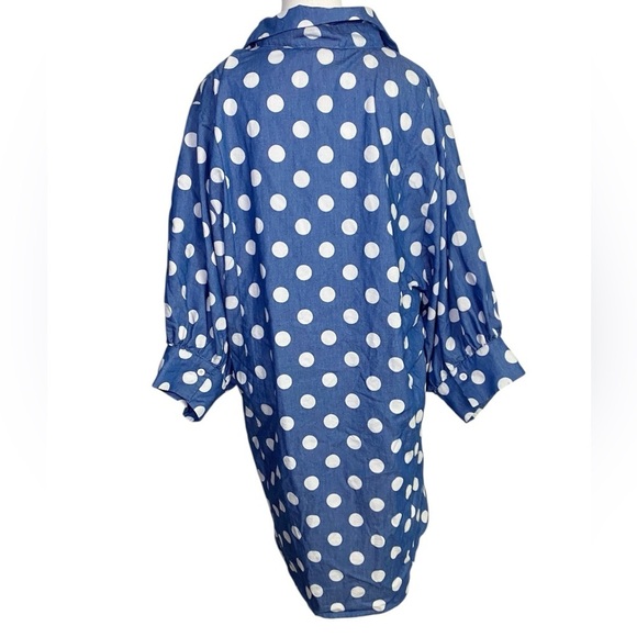Suzanne Betro Blue Polka Dot Dress - Picture 2 of 16